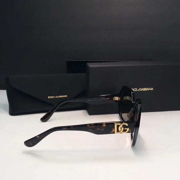 New Auth Dolce & Gabbana  DG 4406 Havana Geometric Sunglasses - Picture 5 of 13